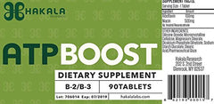 Close-up of ATP Boost tablets showing small, uniform shape