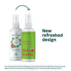 ATTITUDE travel-size sanitizer spray for on the go non sticky cleansing.