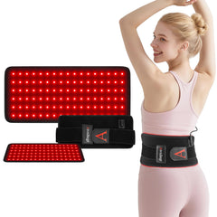 Atvxihegt red light therapy belt back view showing coverage for back and waist for comfort