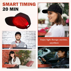 Auarwood LLLT Cap travel-ready for at-home or on-the-go use.
