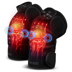 AUDODO red light knee brace in action provides soothing joint comfort.