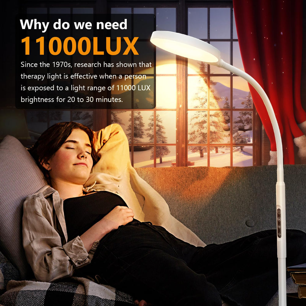 Aulaidik therapy lamp with remote control for convenient adjustments.