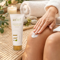 Aulief Gold menthol and camphor blend explains cooling relief during use.