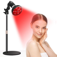 Aumtrly red light therapy lamp with stable base for safe home use.