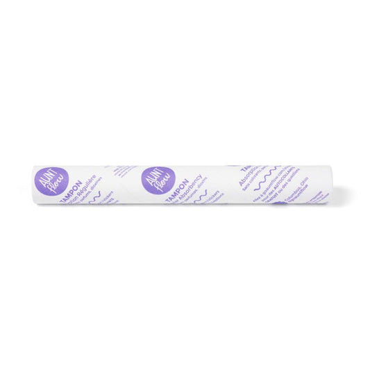 Aunt Flow universal tampons in vending case for busy restrooms and bulk stocking.