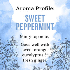Aura Cacia Sweet Peppermint bottle cap highlighting secure, portable packaging