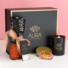Aura Love Yourself gift box unboxing showing thoughtful care package