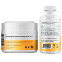 Aura Vitamins Dermawonder set packaging highlights included capsule and cream duo