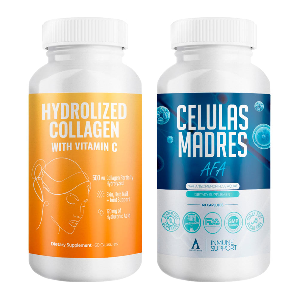 Aura Vitamins Mega Antioxidant Bundle packshot showing comprehensive daily wellness support