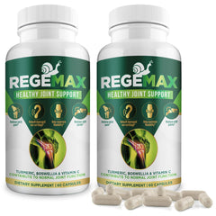 Aura Vitamins Regemax bottle hero suggests daily joint comfort support.