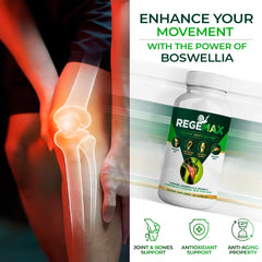 Aura Vitamins Regemax bottle side view for daily joint support.