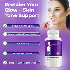 Aura Vitamins Vitiligo Capsules pour scene demonstrates easy dosage in daily routine.