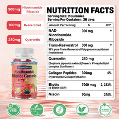 AuraraNeNourish NAD ingredient panel lists six key compounds