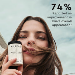 AURELIA Absolute Beauty label front highlighting zinc and resveratrol for skin vitality