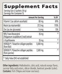 AURELIA Collagen Revive ingredients panel emphasizing antioxidant-friendly formula.