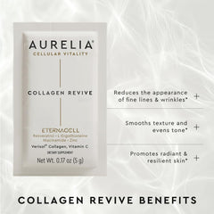 AURELIA Collagen Revive powder being poured for smoother texture.
