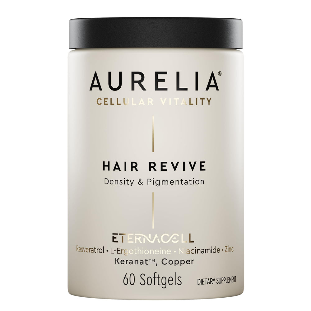 AURELIA Hair Revive bottle front for fuller-looking hair.