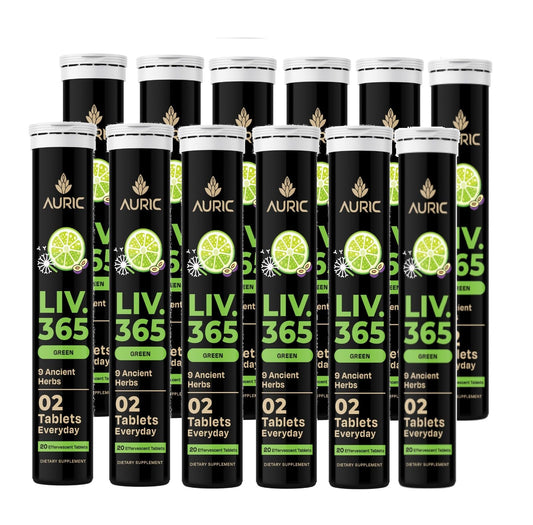 Auric Liv365 bottle with lemon flavor for easy detox support