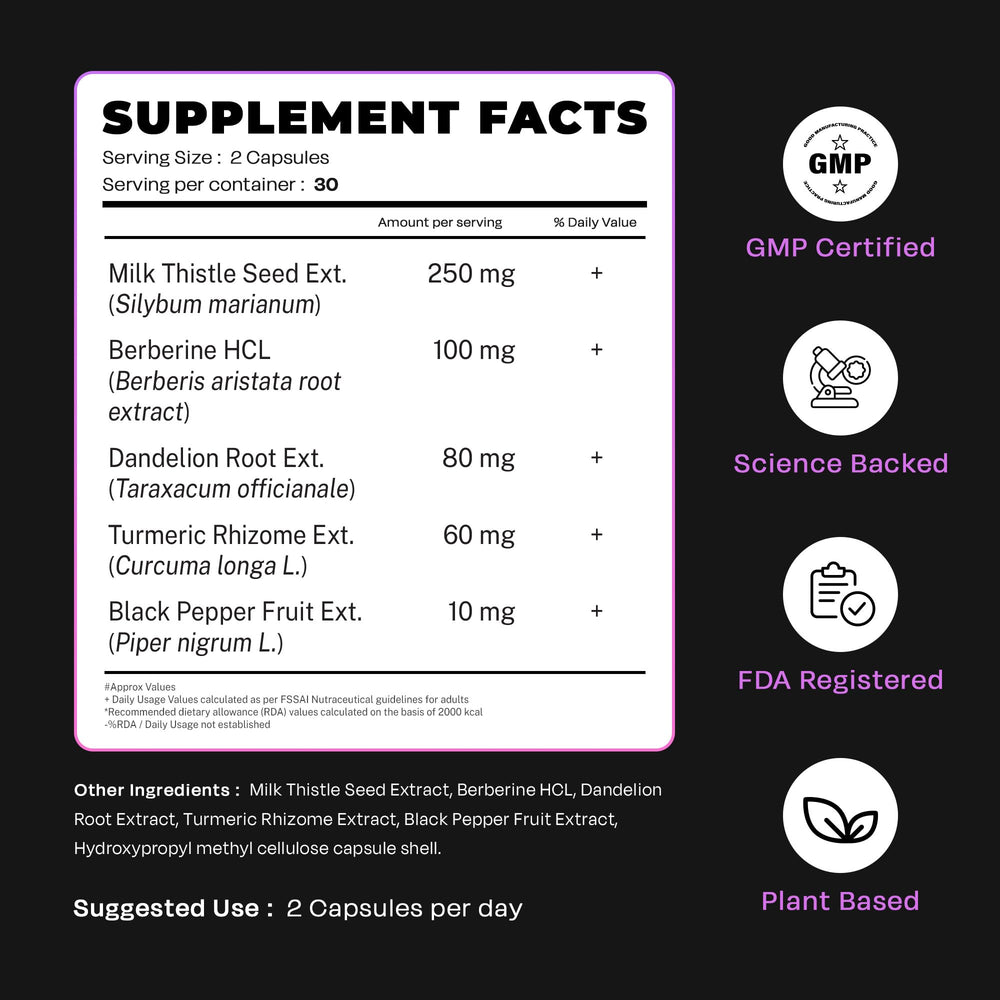 Auric Milk Thistle ++ bottle dosed with water illustrating easy daily dosing.