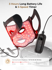 Aurphany LED mask USB-C charging for quick recharges
