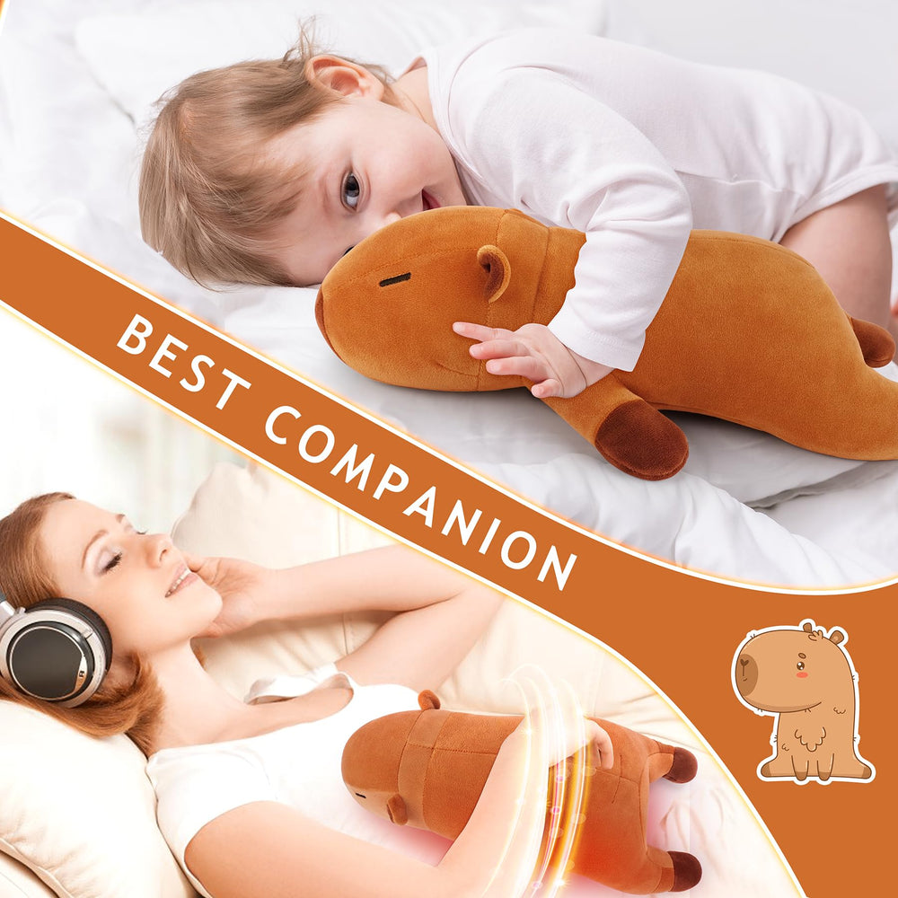 Auspicious Beginning Capybara heating pad cooling pack ready for cool-down on hot nights.