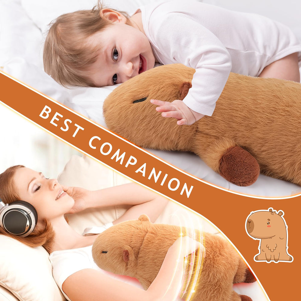 Auspicious Beginning Capybara plush can be heated or cooled for versatility
