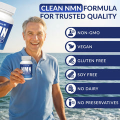 AUTHENTA NMN bottle with freshness seal indicating product quality.