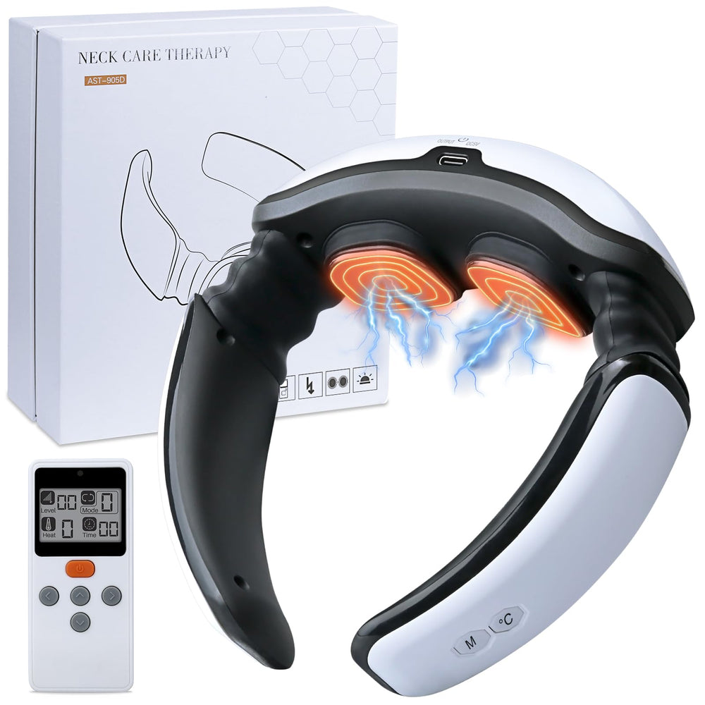 Auxoliev neck massager with heat therapy for soothing neck comfort at home