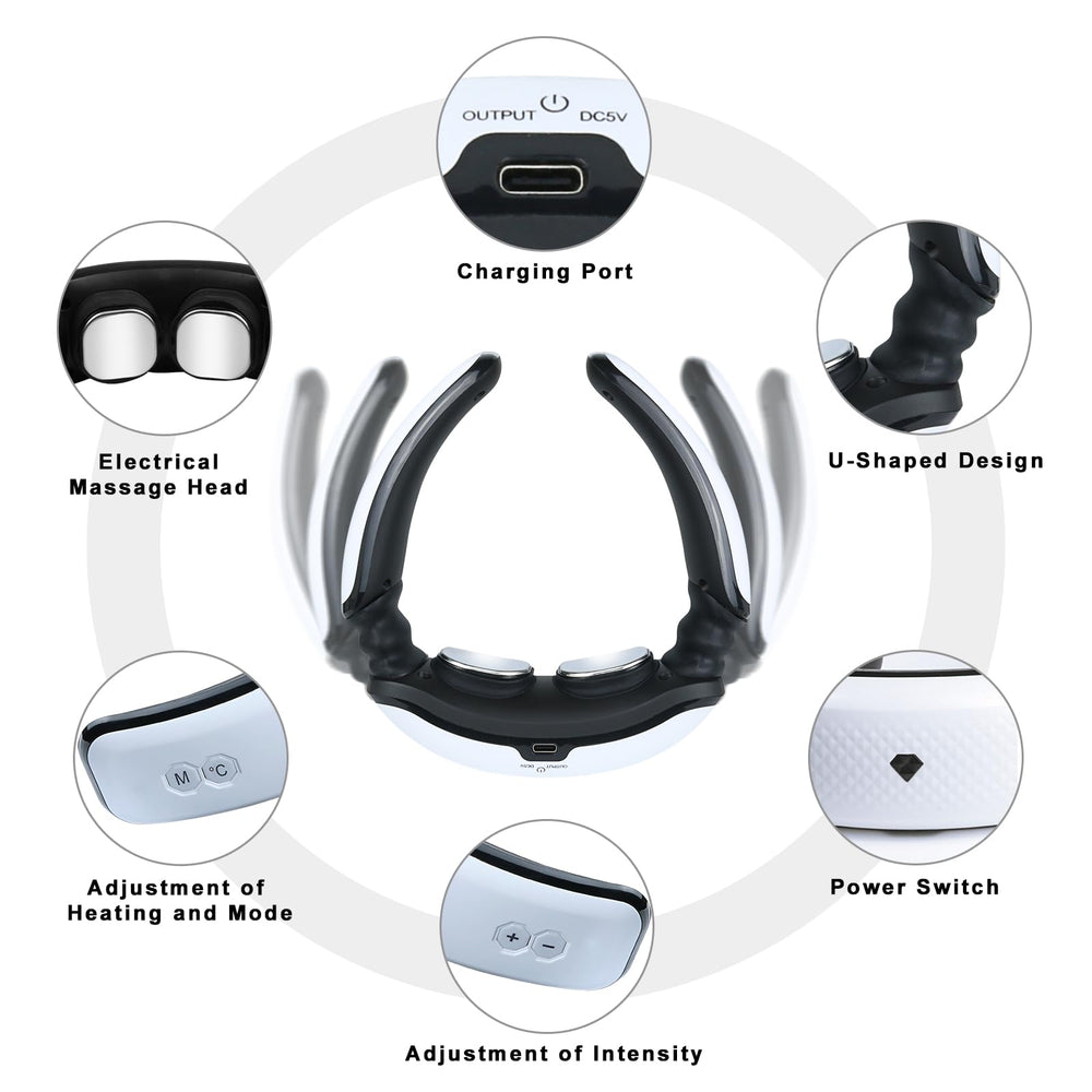 Auxoliev neck massager ideal for home, office, or travel use