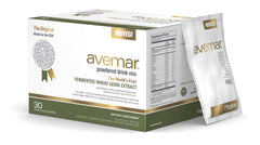 Avemar bottle pour shows fermented wheat germ extract for easy daily use.