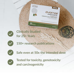 Avemar immune-support balance hints at resilient daily wellness.