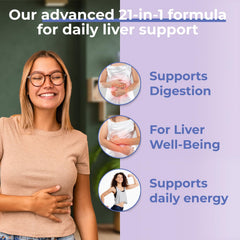 Liver Shield packaging box with clear dosage and ingredients for daily use