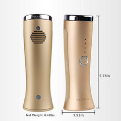 Avorla face massage device in use on the cheek for relaxed skin