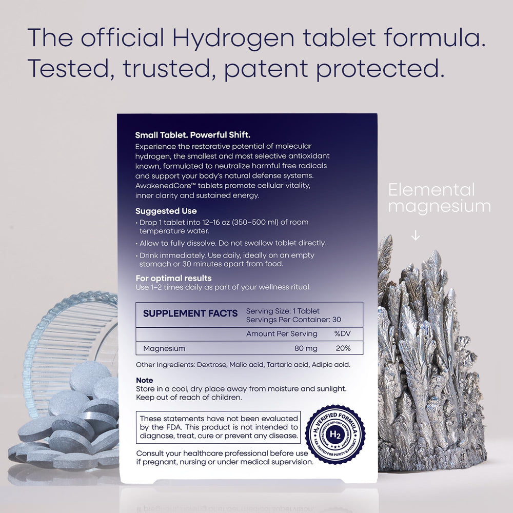 Pouring Raspberry hydrogen tablets into a glass highlights simple hydration and focus