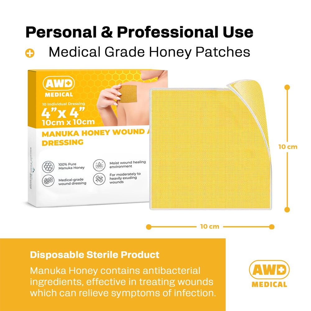 AWD Medical burn and wound dressing suitable for home or clinic use.