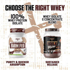 Axe and Sledge Farm Fed nutrition label highlights 25g protein per serving.