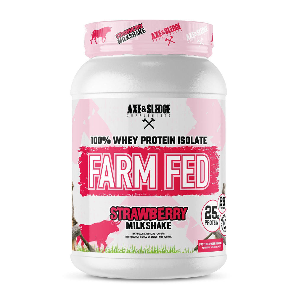 Axe & Sledge Farm Fed whey scoop ready for post-workout protein delivery