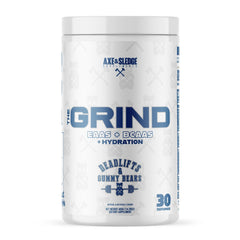 Axe & Sledge The Grind bottle pour shows hydration-ready setup for post-workout use.