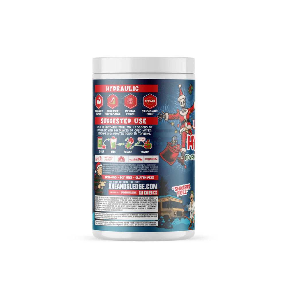 Athlete trains with Axe & Sledge Hydraulic highlighting vascular pumps and focus.