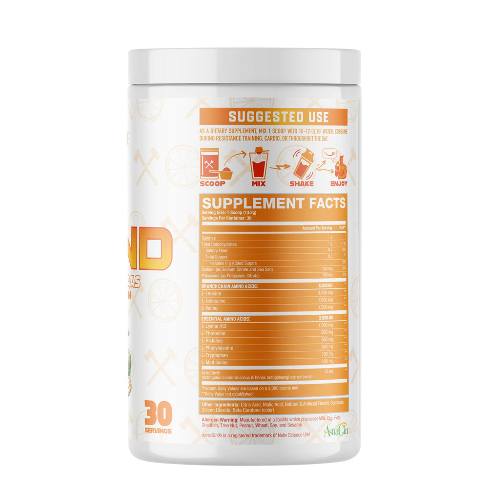 Axe and Sledge The Grind glass-mix demonstrates stimulant-free recovery support.