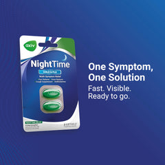 AXIV Nighttime Relief softgels beside the bed for easy night dosing.
