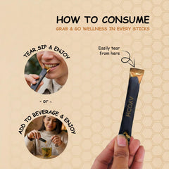 AYODH Himalayan Shilajit Honey Stick box—travel-friendly pack.