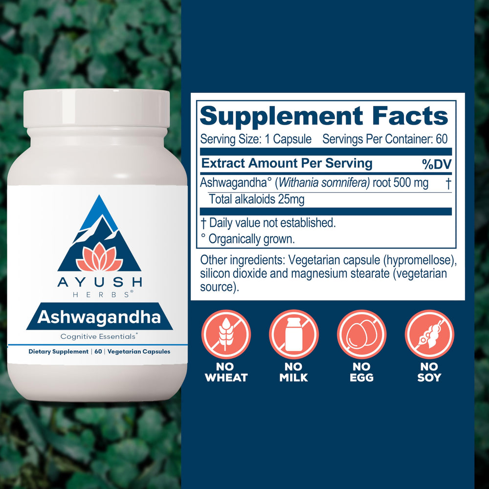 Ayush Herbs Ashwagandha capsules sleep support for restful nights