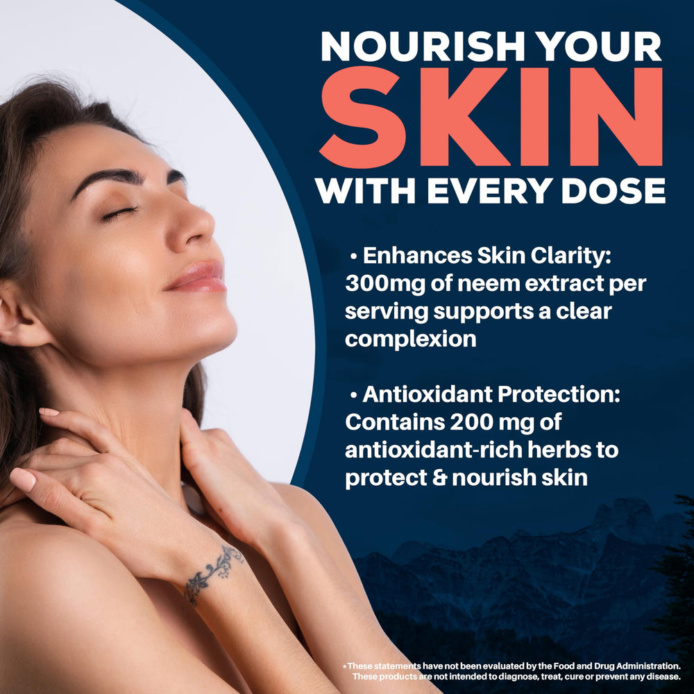 Ingredients include neem and amla for holistic wellness.