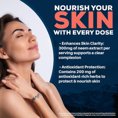 Ingredients include neem and amla for holistic wellness.