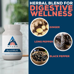 Ayush Multi jar with spoon ready for daily intake.