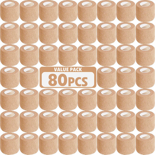 AZEN 80-pack skin-color self-adhesive wrap for secure, residue-free application.