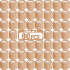 AZEN 80-pack skin-color self-adhesive wrap for secure, residue-free application.