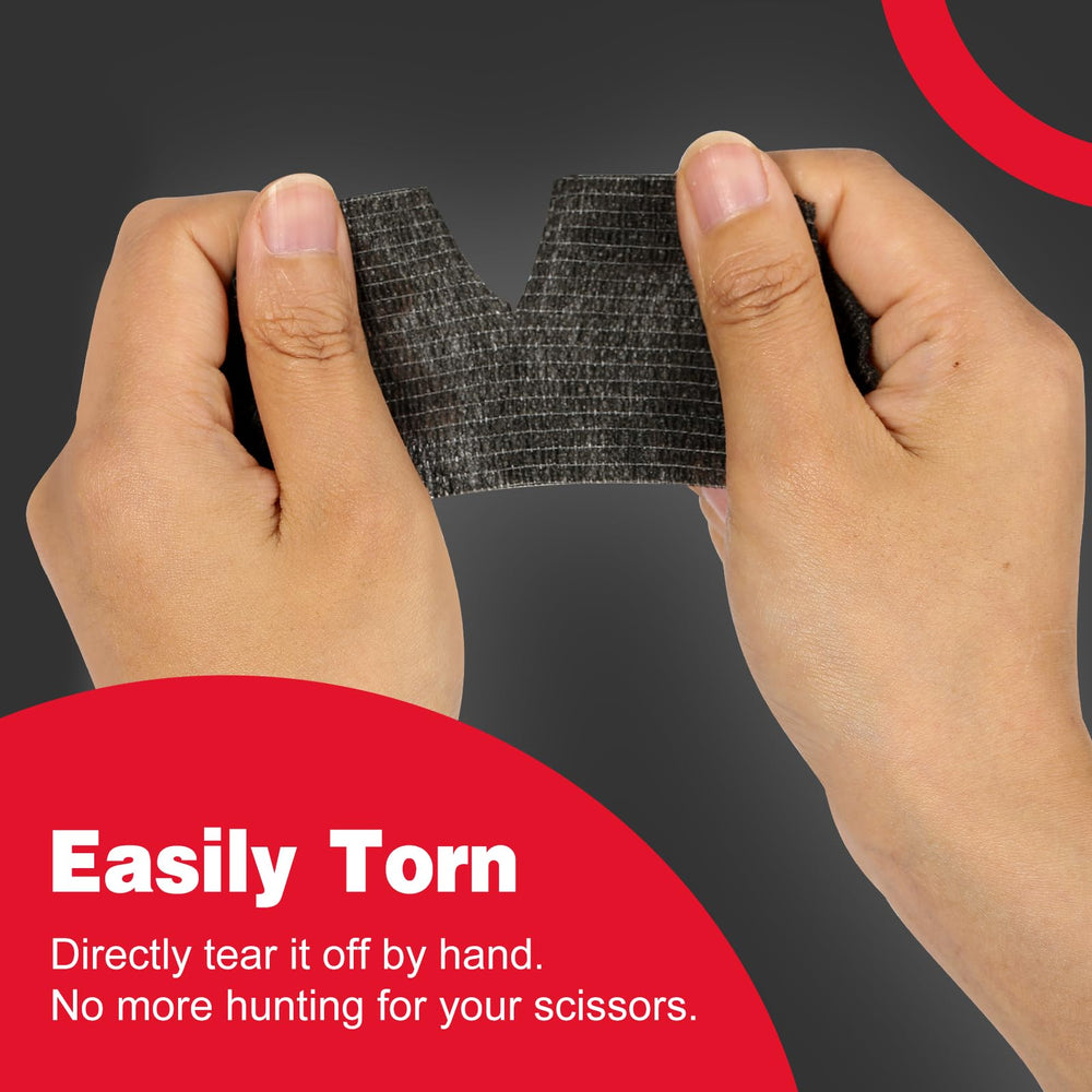 Close-up of breathable, elastic fabric in AZEN bandage wrap.
