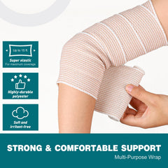 AZEN bandage ends with hook-and-loop for quick secure fit during activities.